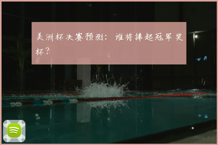 美洲杯决赛预测：谁将捧起冠军奖杯？