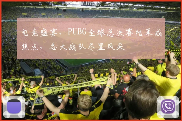 电竞盛宴，PUBG全球总决赛结果成焦点，各大战队尽显风采